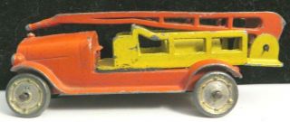 Tootsietoy 4653 Red & Yellow Fire Watertower Truck Shape Mfg 1927 - 1933