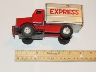 Vintage Tin Express Delivery Truck Friction Front Wheels Japan Parts / Repair