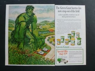 Vtg 1961 Ad - Tonka Private Label Green Giant Farm Stake Truck Mail - In Premium