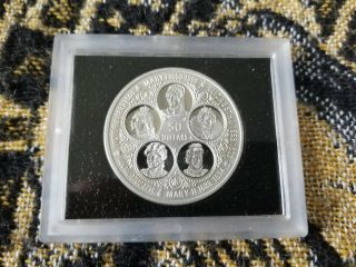 Cayman Islands 50 Dollars 1975 Silver Proof Encased