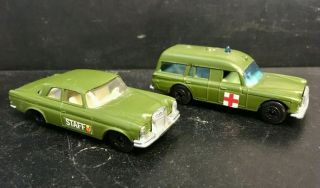 Matchbox Series Lesney Superfast Mercedes - Benz Binz Ambulance & 300 Se Staff