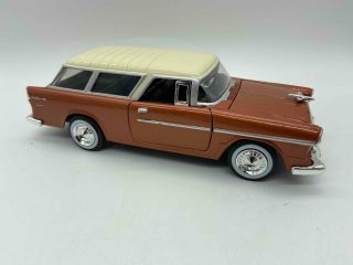Motor Max 1/24 Scale Diecast 1955 Chevrolet Bel Air Nomad Wagon Brown No Box