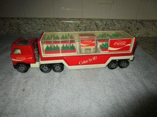 Buddy L Toys - Coca Cola Truck W/ Drink Machine & Cases Of Coke - 1980 Metal Toy