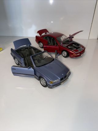 Maisto 1993 Bmw 325i Convertible Special Edition 1:18 Scale And Bmw 850i