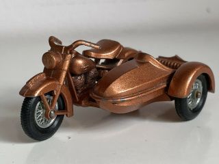Vintage " Matchbox " By Lesney - Harley - Davidson Motorcycle And Sidecar (no 66)