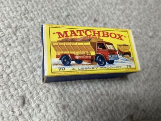 Vintage Matchbox Lesney 70 Grit Spreading Truck W/box – Near