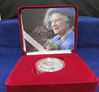 2002 Silver $5 Pound Proof Memorial Crown " The Queen Mother " - Unc