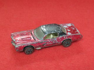Vintage 1968 Hot Wheels Redline - Custom Eldorado - Pink/cranberry