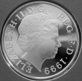 Great Britain 5£ Silver Proof 1999 Diana Commemorative Coin KM 997a 2