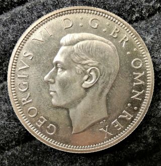 ✔ 1937 Great Britain Half Crown Silver Proof 1/2c Uk
