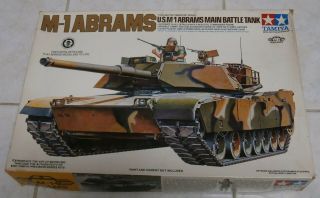 Vintage Tamiya M - 1 Abrams Main Battle Tank Model Kit - 1/35 Scale - Kit Mm - 224a