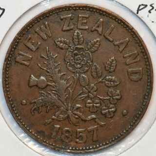 Zealand 1857 Penny Token 491018 Combine