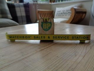 Vintage Matchbox Sales And Service Station Metal Banner