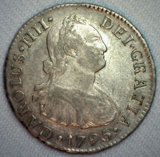 1795 Peru Limae Ij Silver 2 Reales Coin Higher Grade Yg You Grade Silver Coin