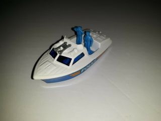 Matchbox Superfast Police Launch 52.  White/blue.  Made In England.