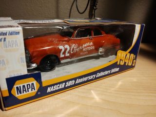 NAPA NASCAR 50TH Anniversary (Ltd.  Edition 1 of 6) 1949 Red Byron 1:24 the.  NIB 2