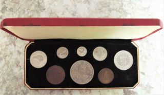1953 Zealand Proof Coin Set,  Coronation Year,  Cased.  M28