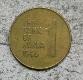 South Korea 1966 1 Won Coin