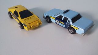 Mattel Hot Wheels Crack - Ups Basher Cruiser And Crunch Chief State Police 1983