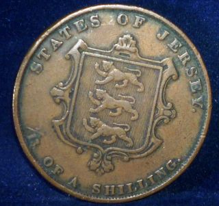 1858 Queen Victoria,  States Of Jersey Penny,  1/13 Th Of A Shilling