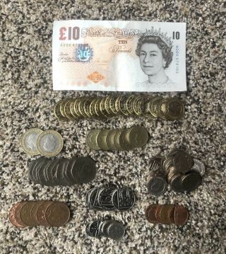 Travel Cash 45,  British Pounds In Note And Coins