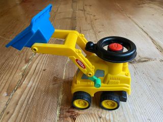 Tonka Sturdy Yellow Plastic Excavator Digger Dump Truck Htf 2006 Hasbro