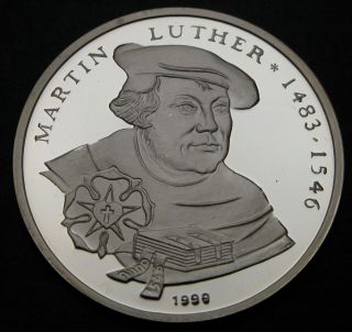 Togo 1000 Francs 1999 Proof - Silver - Martin Luther - 3722