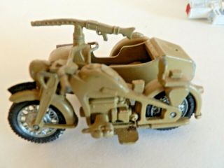 Diecast Britains Ltd.  German Bmw Military Motorcycle & Side Car Made In England