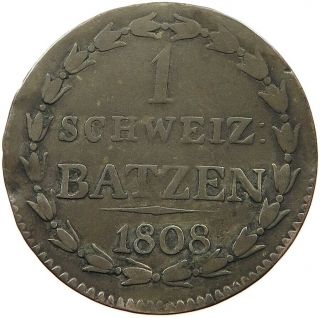 Switzerland 1 Batzen 1808 Thurgau T70 441