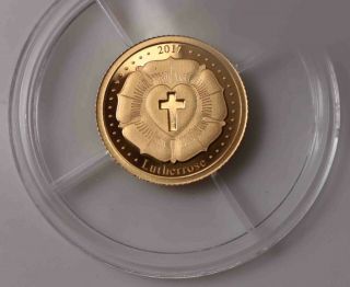 Congo 100 Francs Cfa 2017 (lutherrose) 1/2 Gram 999 Gold [574