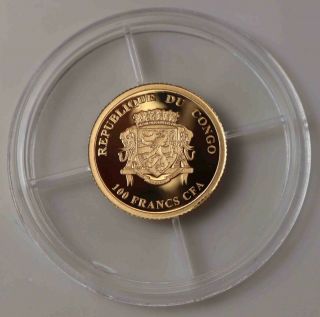 Congo 100 Francs CFA 2017 (Lutherrose) 1/2 gram 999 Gold [574 2