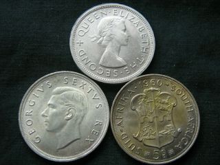 South Africa & Southern Rhodesia - 3 Silver Crowns