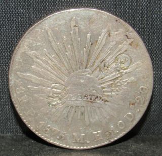 Mexico 1875 Pi Mh 8 Reales Vf