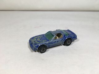 Hot Wheels 1977 “hot Bird” Rare Blue Pontiac Trans Am Firebird Blackwall Tan Int
