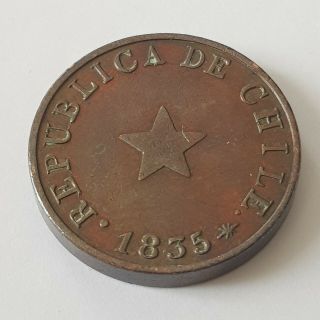 Coin Chile Medio Centavo 1835 Coin