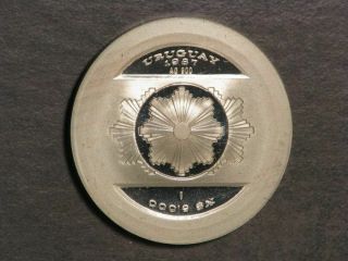 Uruguay 1987 5000 Pesos Central Bank Silver Crown Proof
