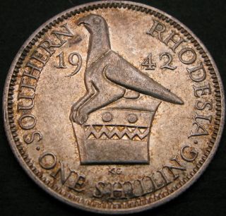 Southern Rhodesia 1 Shilling 1942 - Silver - George Vi - Xf - 2021 ¤