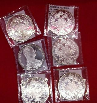 Gem Proof Dcam 1780 Austria Maria Theresa Thaler Silver Restrike Coin Asw 0.  751