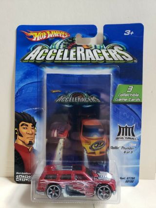 Hot Wheels 3 Collectible Cards 2005 Acceleracers Metal Maniacs 6 Rollin Thunder