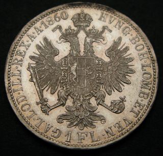 Austria 1 Florin 1860 A - Silver - Franz Joseph I.  - Xf - 3874