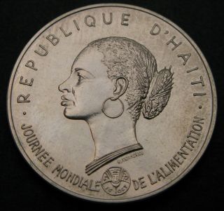 Haiti 50 Gourdes 1981 R - Silver - F.  A.  O.  - Aunc - 3844