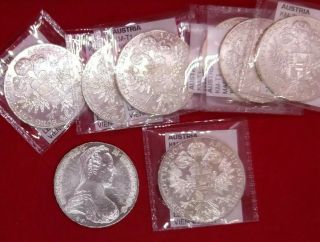 Choice Bu Unc 1780 Austria Maria Theresa Thaler Silver Restrike Coin Asw 0.  751