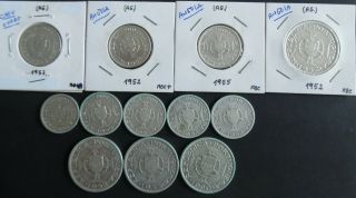 Portugal Angola,  Cabo Verde,  Mozambique Colony 12 Silver Coins 1952 - 1960
