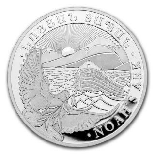 2021 Armenia Noah’s Ark – 1oz 500 Drams Pure Silver Bu Coin
