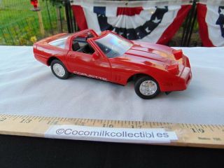 Vintage 1985 Chevrolet Corvette C4 Rc Toy Car Bright Plastic Model Red Chevy