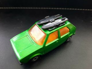 Matchbox Superfast 7 Vw Mk1 Volkswagen Golf Light Green Amber Vintage Lesney Vgc