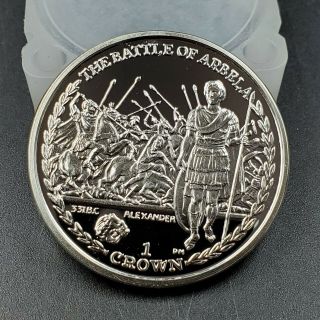 2006 Isle Of Man 1 Crown Battle Of Arbela 10k Mintage Gem Proof Dcam Silver Coin