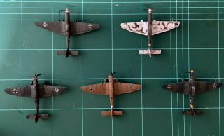 Dragon / Can.  Do,  Lote 5 Modelos Junkers Ju - 87 Stuka,  Escala 1/144