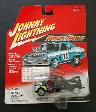 Johnny Lightning Rebel Rods Tow - Nada 2000 Ford F - 550 (black) Die - Cast 1:64