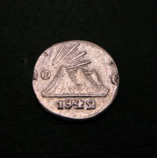 Central American Republic 1/4 Real 1842/37 G - Silver - Vf/xf - 1375
